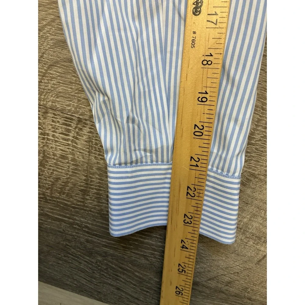 Gucci Shirt Men's 17.5 Blue Striped And Vest 3XL Navy Wool Uniform Slim Fit